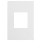 Placa 2 Módulos Juntos com Suporte 4x2 - RECTA Branco Satin Fosco